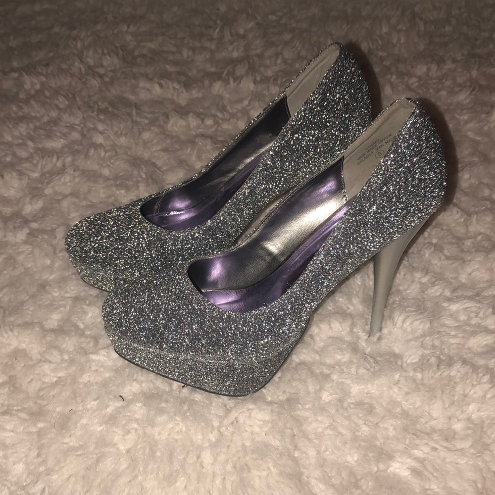 Silver Sparkle High Heels